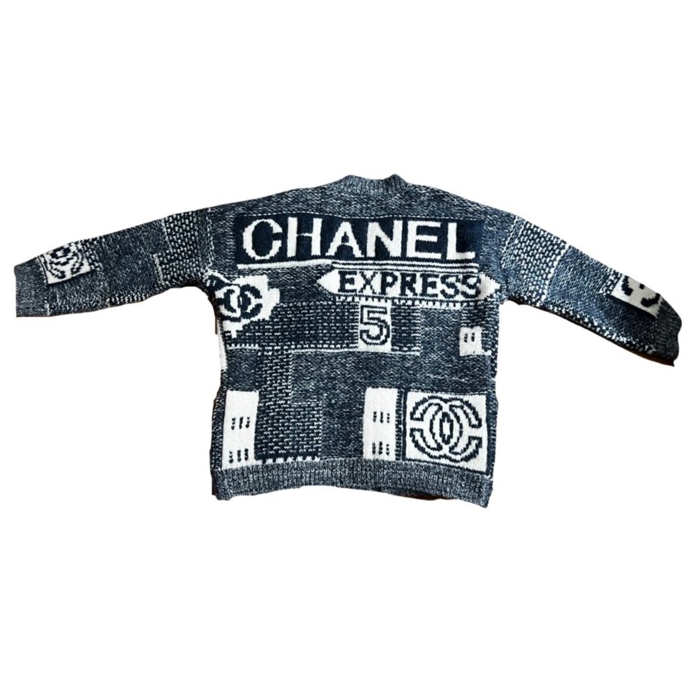 Chanel Logo Cardigan